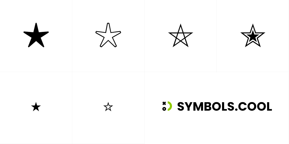 Pentagram Symbols ★ ☆ ⛤ ⭐ Copy & Paste and Meaning